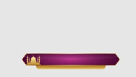 Animation islamic lower third with purple color for television Stock Footage 324847518
