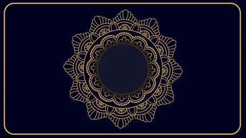 Animation islamic symbols on blue background  Stock Footage 202107326