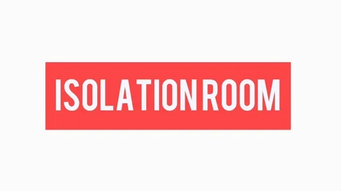 Animation of isolation room sign Video stock 129681288