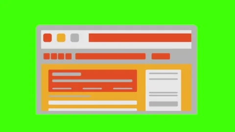 Animation of an IT icon on a green background Stock Footage 166349033