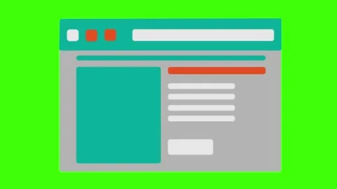 Animation of an IT icon on a green background Stock Footage 166349039
