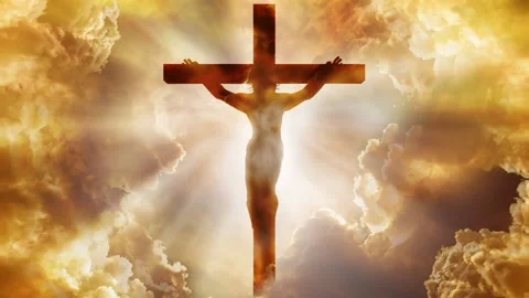Animation jesus christ on the cross Stock Footage 154386670