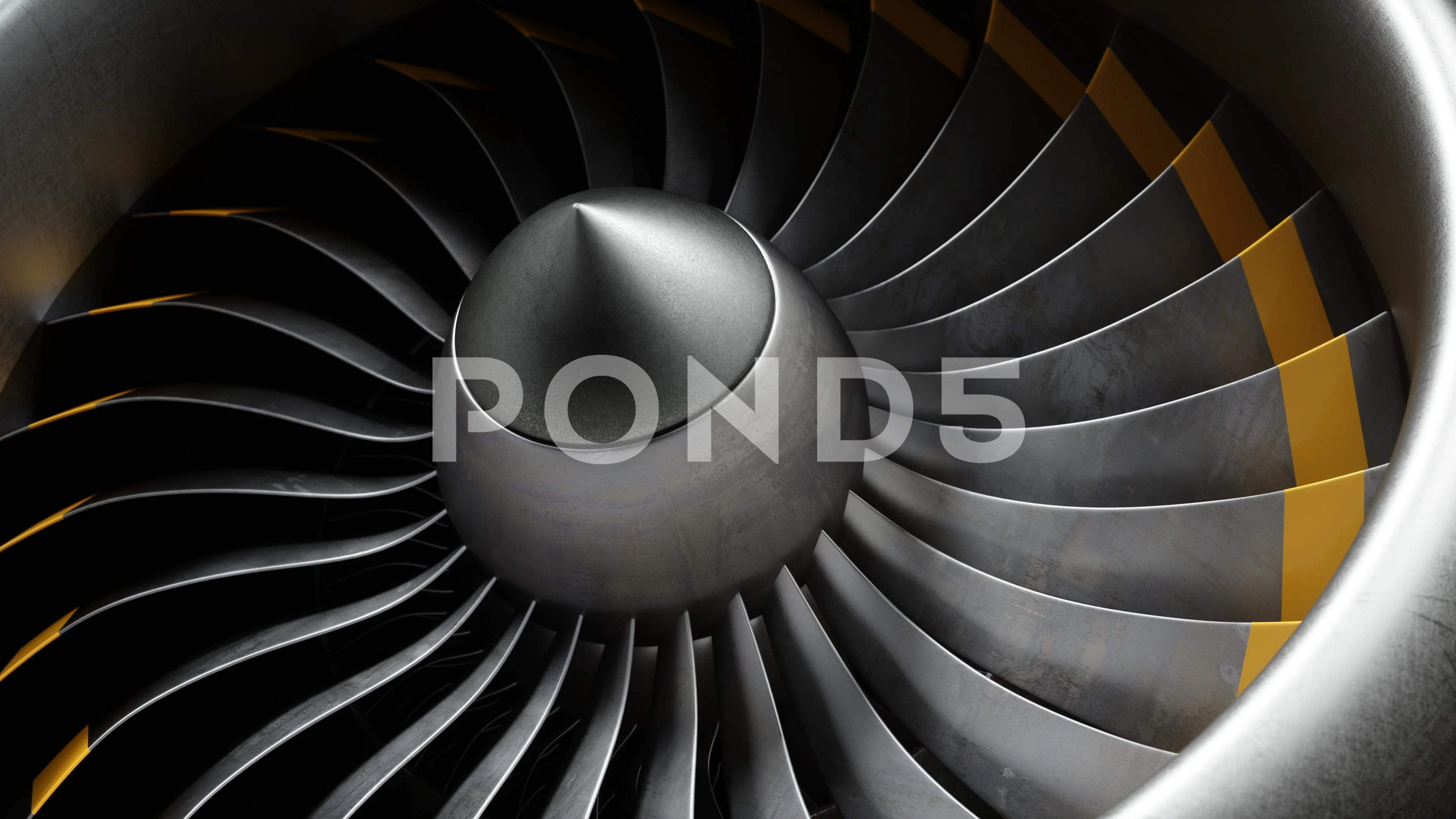 Animation jet engine, close-up view jet ... | Stock Video | Pond5