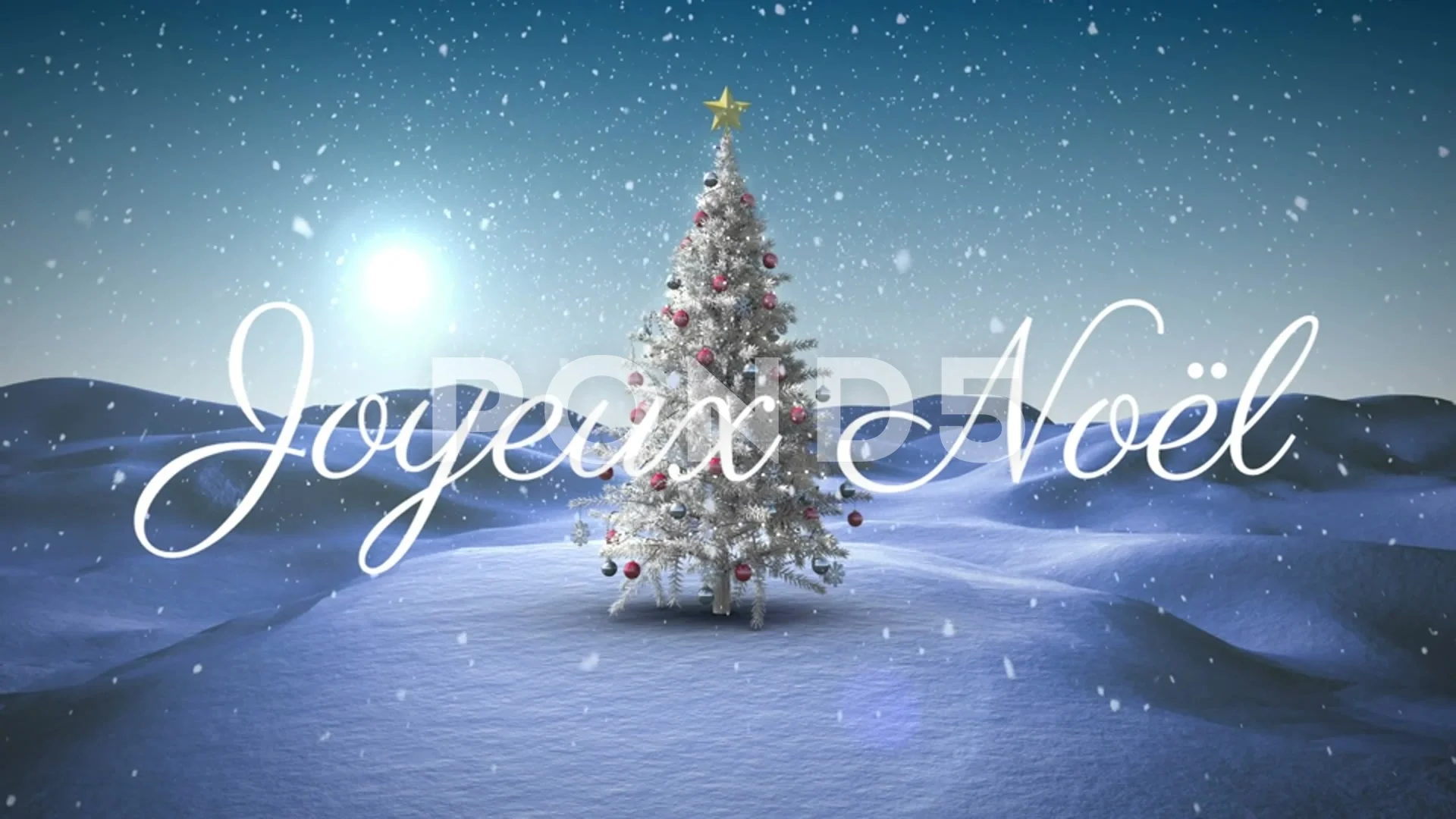 Animation Of Joyeux Noel Text Over Chris Stock Video Pond5