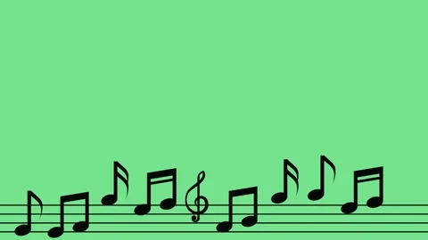 Animation of jumping musical notes Video stock 254792580