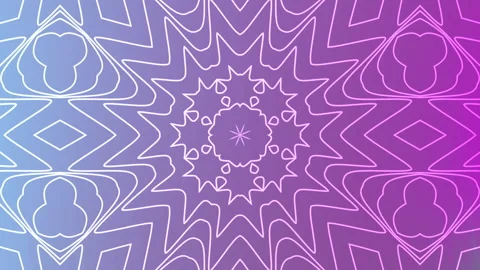 Animation Kaleidoscope mandala overlay pattern with purple and pink hues Stockbeeldmateriaal 334704236
