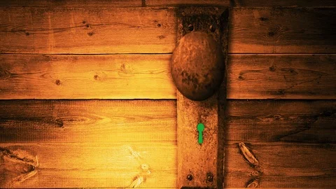 Animation of Key Hole With Green Screen From Outside Stock Footage 126635631