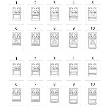 Animation of the kitchen stove icon. Stock Illustration