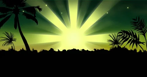 Animation of landscape and green shootin... | Stock Video | Pond5