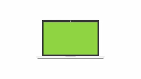 Animation of Laptop with green screen Video stock 152517703