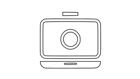 Animation of laptop icon on background Stock Footage 328962570