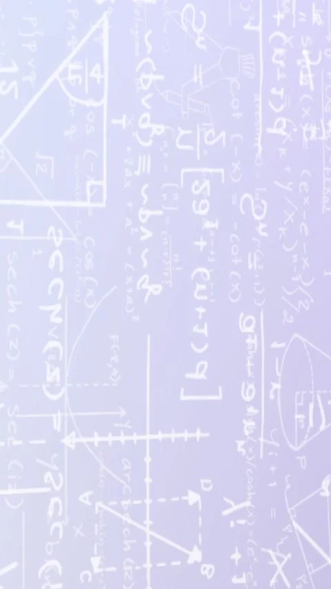 Animation of layers of mathematical equations over lilac background Stock Footage 343887450