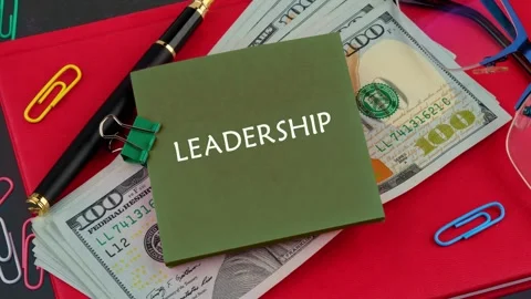 Animation of the LEADERSHIP concept text Stock Footage 293052791