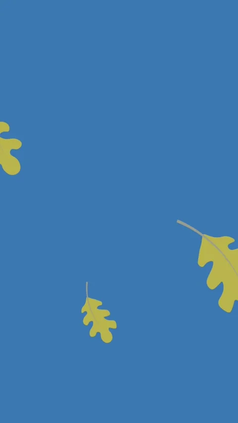 Animation of leaf icons on blue background Stock Footage 344284722