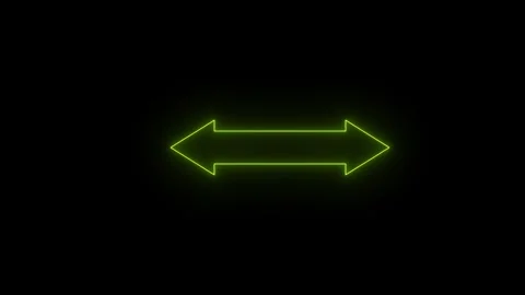 Animation of left and right arrow indicating double meaning concept. Glowin.. Stock Footage 335161831