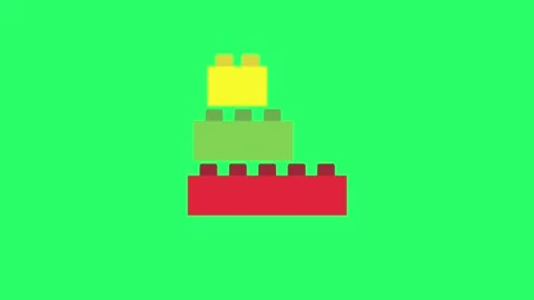 Animation lego figures isolate. Stock Footage 249887844