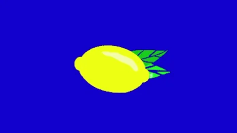 Animation of lemon on chroma key background Stock Footage 328555061