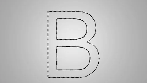 Animation of Letter B, seamless looping Stock Footage 88340225