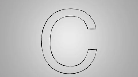Animation of Letter C, seamless looping Stock Footage 88340227
