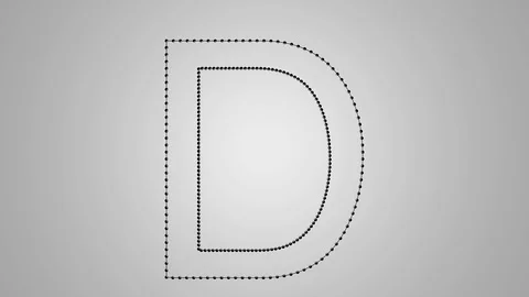 Animation of Letter D, seamless looping Stock Footage 88340239