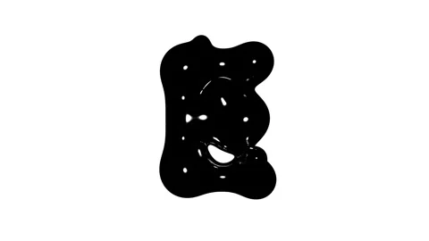 Animation of letter E isolated on white background Stock Footage 132303862