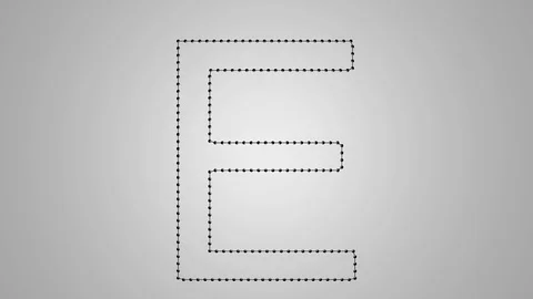 Animation of Letter E, seamless looping Stock Footage 88340238