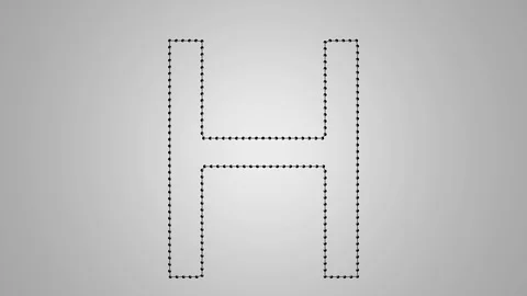Animation of Letter H, seamless looping Stock Footage 88340253