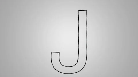 Animation of Letter J, seamless looping Stock Footage 88340265