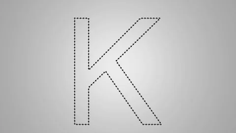 Animation of Letter K, seamless looping Stock Footage 88340266