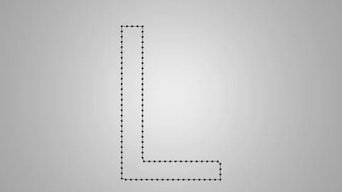 Animation of Letter L, seamless looping Stock Footage 88340271