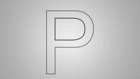 Animation of Letter P, seamless looping Stock Footage 88340288