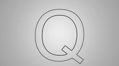 Animation of Letter Q, seamless looping Stock Footage 88340294