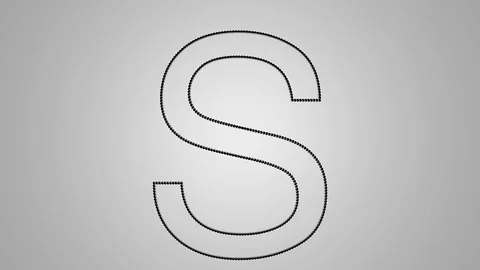 Animation of Letter S, seamless looping Stock Footage 88340305