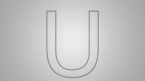 Animation of Letter U, seamless looping Stock Footage 88340312
