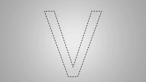 Animation of Letter V, seamless looping Stock Footage 88340313