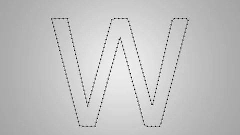 Animation of Letter W, seamless looping Stock Footage 88340324
