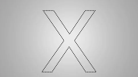 Animation of Letter X, seamless looping Stock Footage 88340323