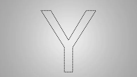 Animation of Letter Y, seamless looping Stock Footage 88340327