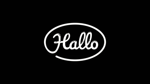 Animation lettering hallo Stock Footage 247047660