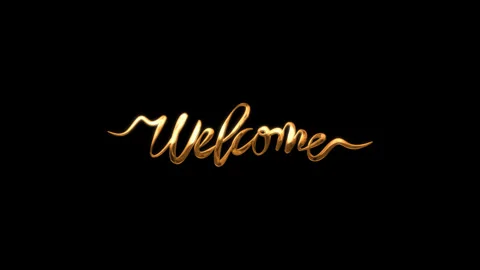 Animation lettering welcome Stock Footage 247050144
