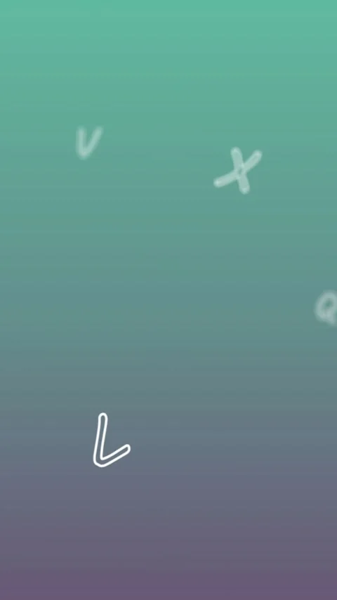 Animation of letters falling over green background Stock Footage 344525928