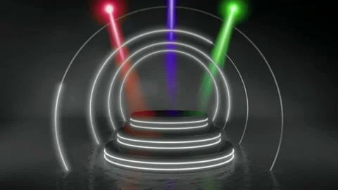 Animation light beam shines on the stage.  Stock Footage 224654785
