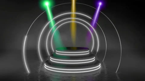 Animation light beam shines on the stage.  Stock Footage 224654886