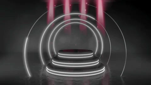 Animation light beam shines on the stage.  Stock Footage 224655349