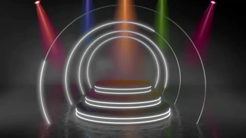 Animation light beam shines on the stage.  Stock Footage 224655548