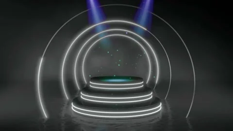 Animation light beam shines on the stage.  Stock Footage 224655985