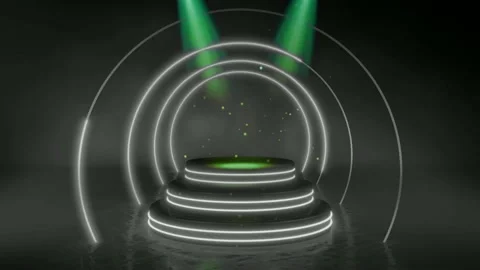Animation light beam shines on the stage.  Stock Footage 224655988