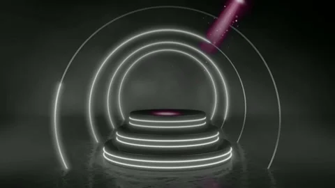 Animation light beam shines on the stage.  Stock Footage 224656150