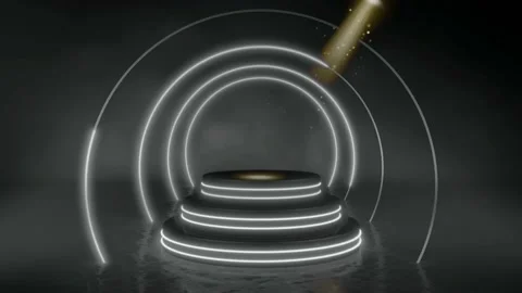 Animation light beam shines on the stage.  Stock Footage 224656203