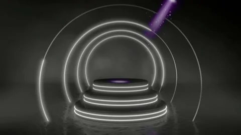 Animation light beam shines on the stage.  Stock Footage 224656265